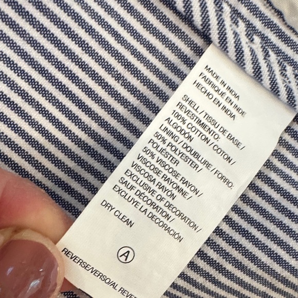 Izod Navy Pinstripe Blazer - Picture 3 of 11